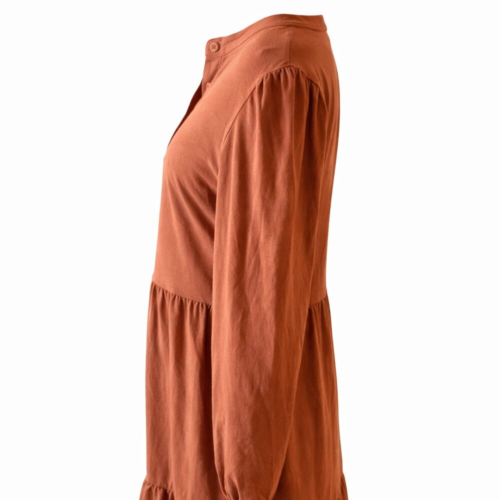 🤎 NWT GAP Terracotta Long Sleeve Dress | Size XS - Picture 5 of 8